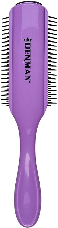 Szczotka do włosów D4, czarno-fioletowa - Denman Original Styling Brush D4 African Violet — Zdjęcie N2