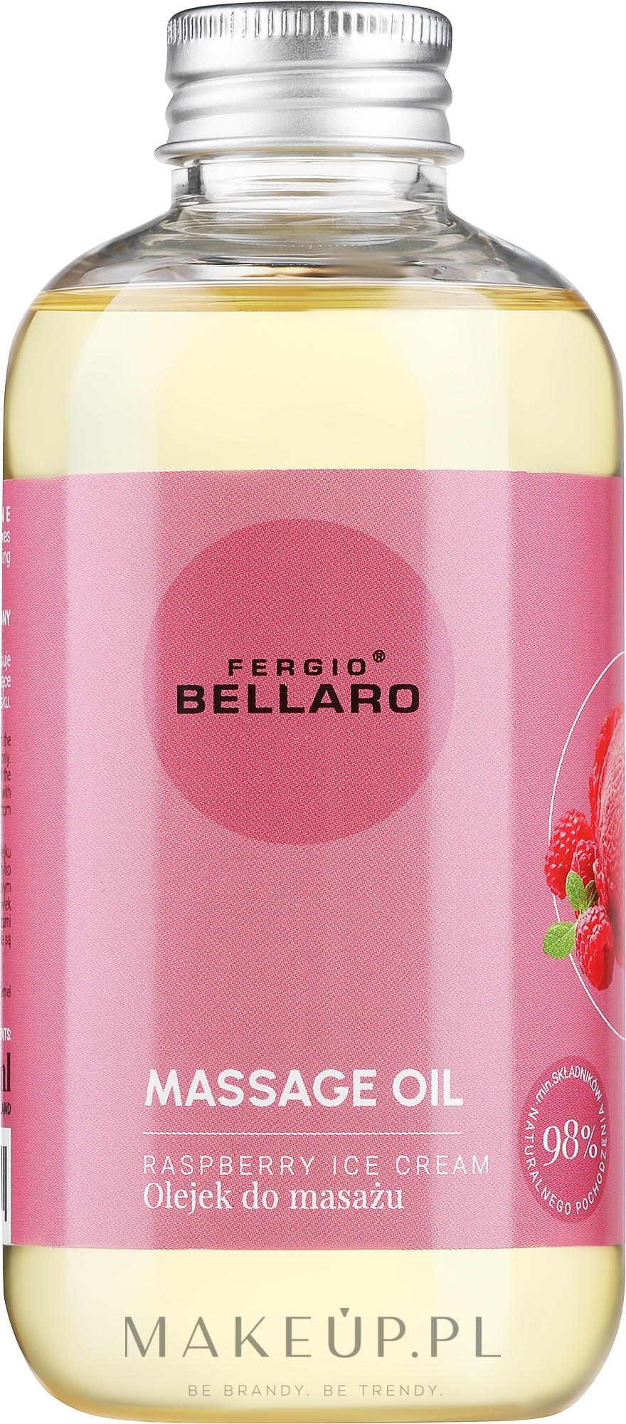 Olejek do masażu ciała Malinowy sorbet - Fergio Bellaro Massage Oil Raspberry Ice Cream — Zdjęcie 200 ml