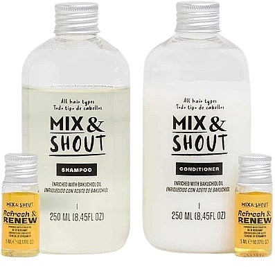 Zestaw do wszystkich rodzajów włosów - Mix & Shout Repair Routine (sham/250ml + condit/250ml + ampoul/2x5ml) — Zdjęcie N2