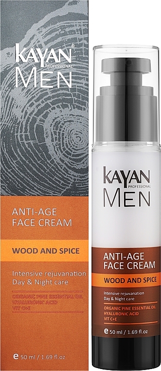 Krem przeciwstarzeniowy do twarzy - Kayan Professional Men Anti-Age Face Cream — Zdjęcie N2