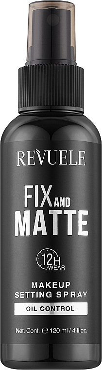 Spray do utrwalania makijażu - Revuele Fix & Matte Makeup Setting Spray  — Zdjęcie N1