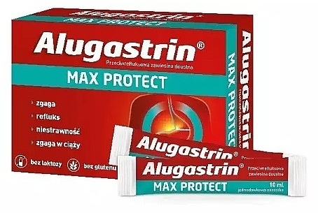 Suplement diety Alugastrin Max Protect, saszetka - Urgo Alugastrin Max Protect — Zdjęcie N1