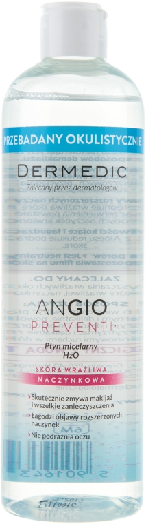 Płyn micelarny H2O do cery wrażliwej i naczynkowej - Dermedic Angio Preventi — Zdjęcie N3