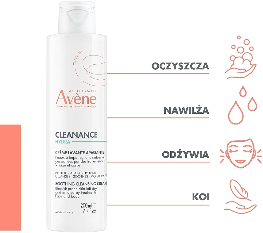 Kojący krem oczyszczający do twarzy - Avène Cleanance Hydra Soothing Cleansing Cream — Zdjęcie N3