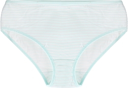 Kup Bawełniane figi bikini, jasnozielone w białe paski - Moraj