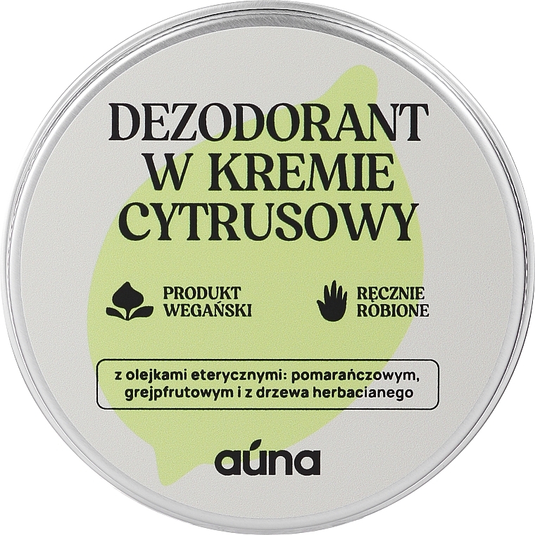 Naturalny dezodorant w kremie Cytrusy - Auna — Zdjęcie N1