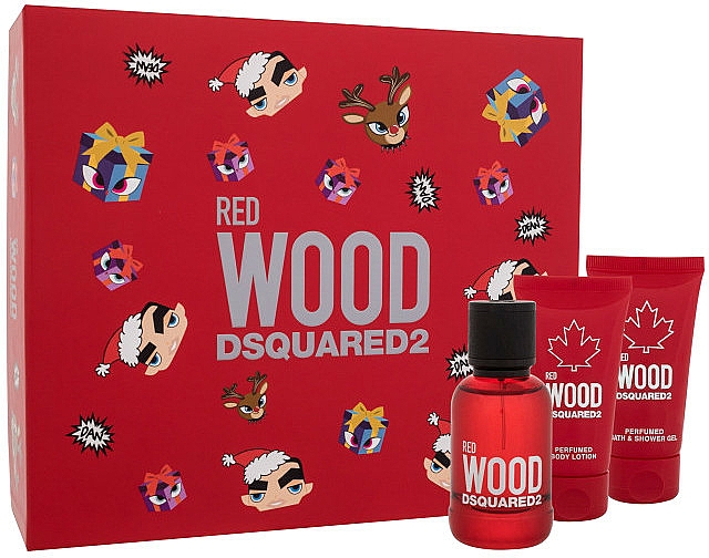 Dsquared2 Red Wood Pour Femme - Zestaw (edt 50 ml + bath/sh/gel 50 ml + b/lot 50 ml) — Zdjęcie N1