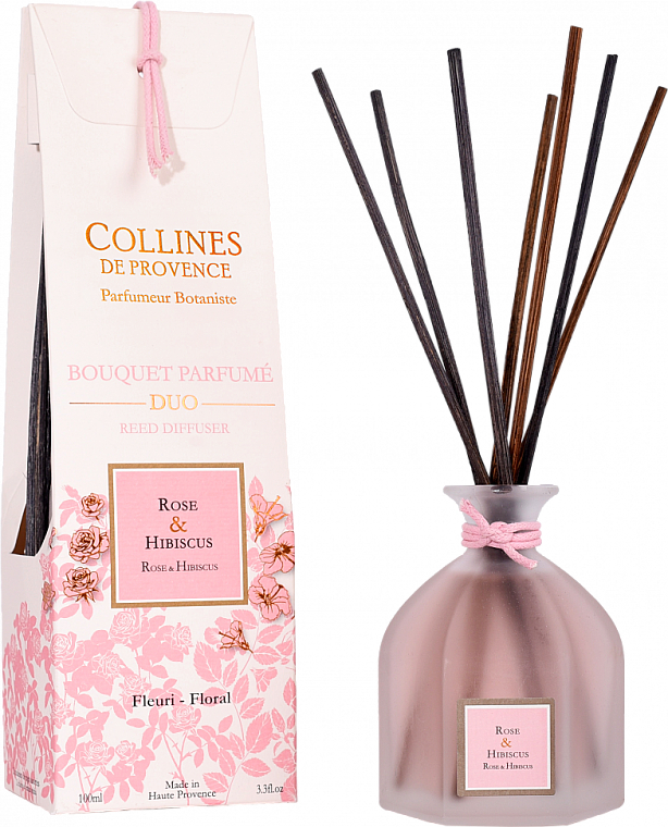 Dyfuzor zapachowy Róża i Hibiskus - Collines de Provence Bouquet Aromatique Rose & Hibiskus — Zdjęcie N1