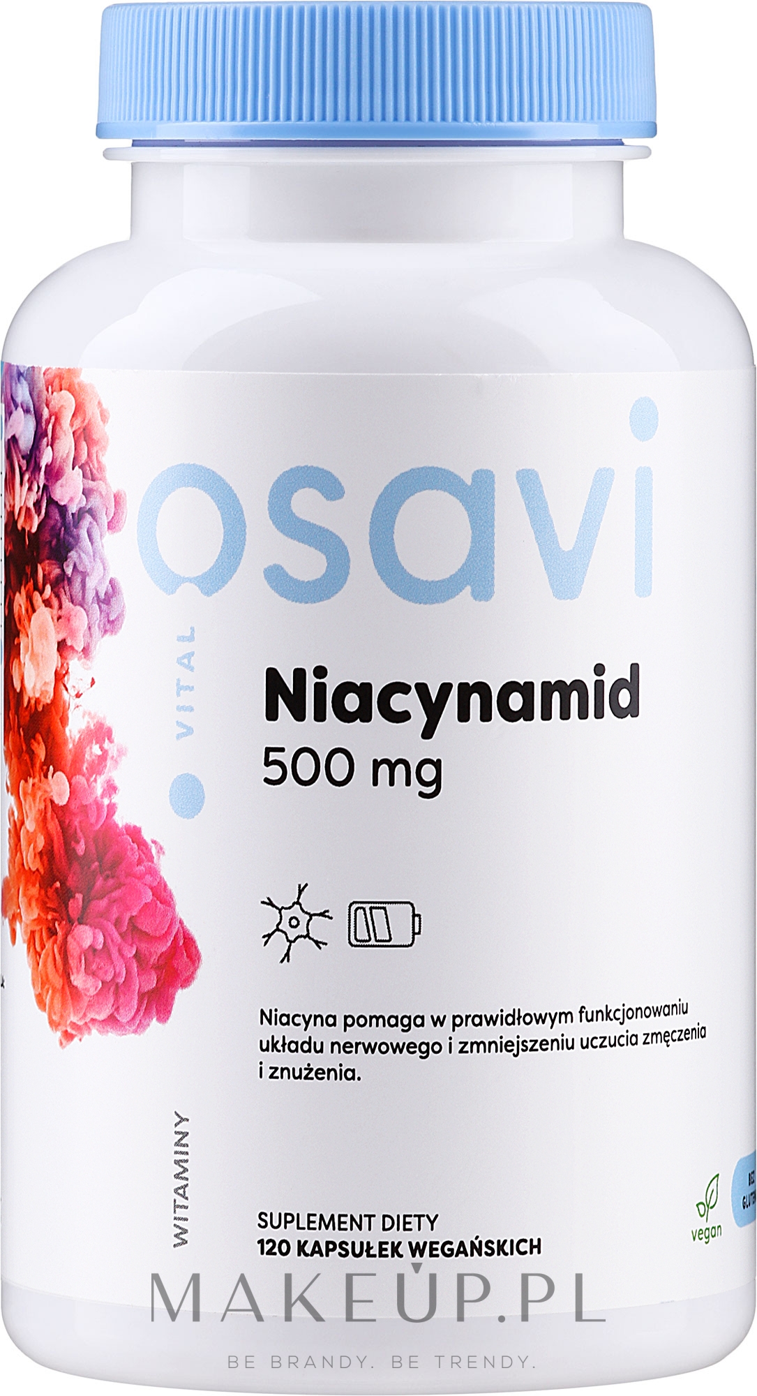 Niacynamid w kapsułkach, 500 mg - Osavi Niacynamid — Zdjęcie 120 szt.