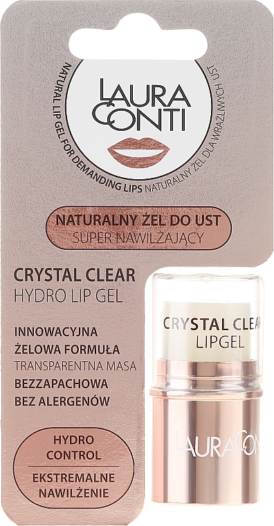Super nawilżający żel do ust - Laura Conti Crystal Clear Hydro Lip Gel