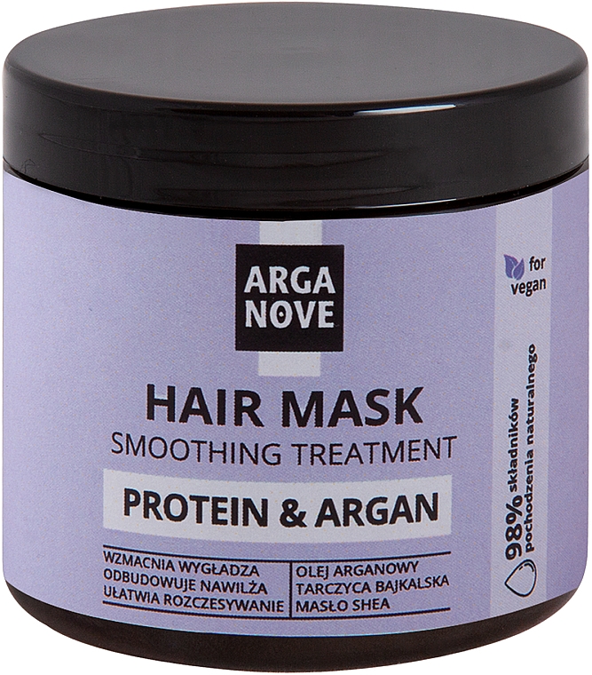 Zmiękczająca maska do włosów - Arganove Protein & Argan Smoothing Treatment Hair Mask — Zdjęcie N1