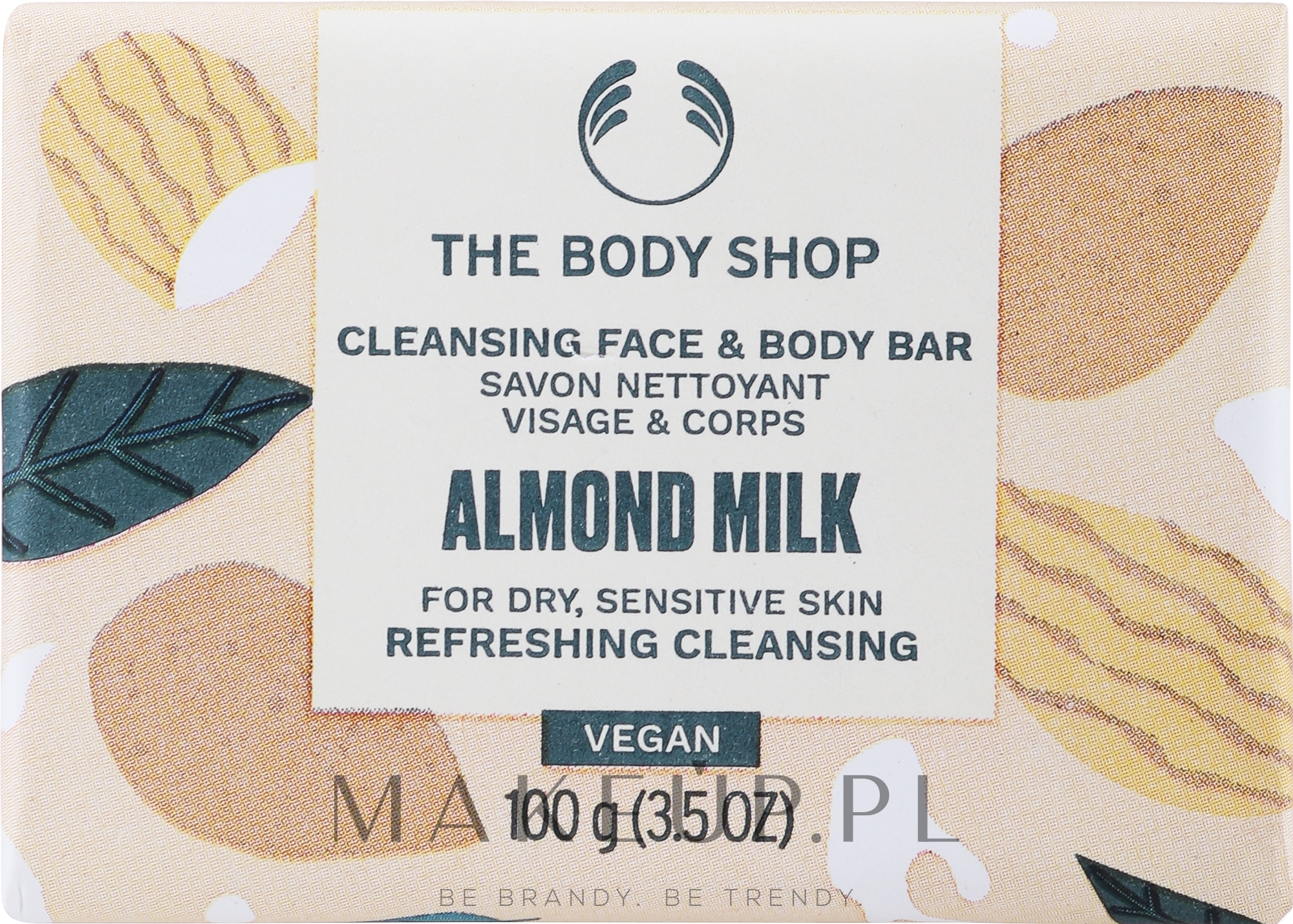 Mydło w kostce, Mleko migdałowe, miód - The Body Shop Cleansing Bar Milk Honey — Zdjęcie 100 g