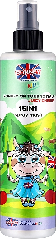 Odżywka bez spłukiwania dla dzieci 15 w 1 - Ronney Professional Kids On Tour To Italy Juicy Cherry 15In1 — Zdjęcie N1