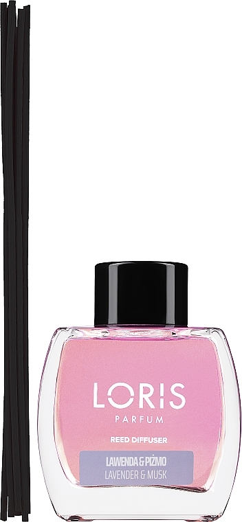 Dyfuzor zapachowy Lawenda i piżmo - Loris Parfum Reed Diffuser Lavender & Musk — Zdjęcie N2