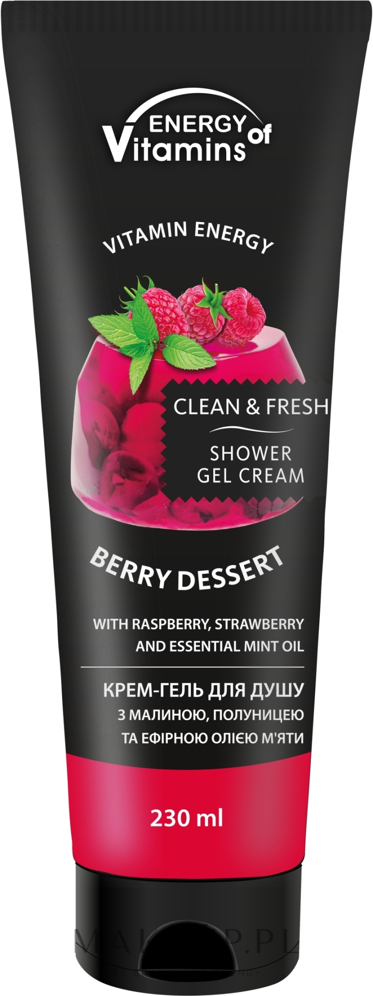 Kremowy żel pod prysznic - Energy of Vitamins Cream Shower Gel Berry Dessert — Zdjęcie 230 ml