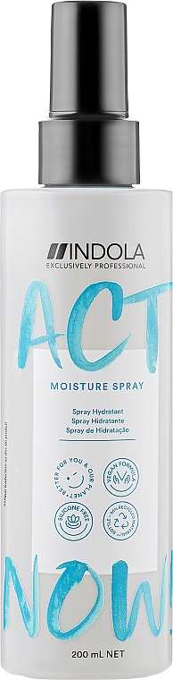 Nawilżający spray do włosów z wyciągiem z aloesu - Indola Act Now! Moisture Spray — Zdjęcie N1
