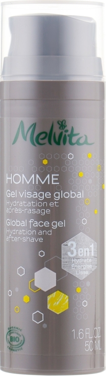 Żel po goleniu dla mężczyzn - Melvita Homme 3 in 1 Global Face Gel Hydration And After-Shave — Zdjęcie N2