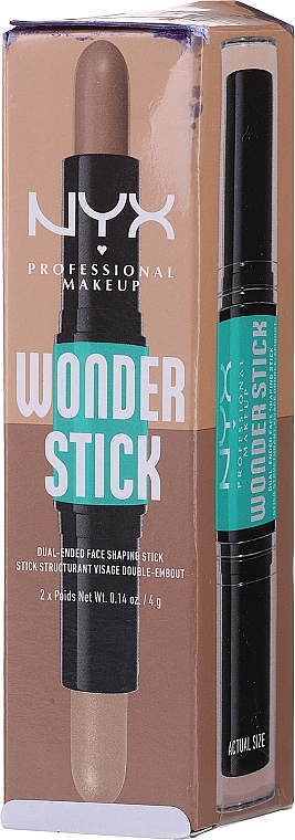 PRZECENA! Kredka do konturowania 2 w 1 - NYX Professional Makeup Wonder Stick Dual Face Highlight & Contour * — Zdjęcie N1