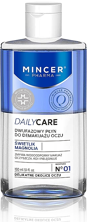 Dwufazowy płyn do demakijażu oczu Świetlik i magnolia - Mincer Pharma Daily Care 01