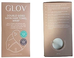 Kup Dwustronny satynowy turban do włosów, beżowy - Glov Double-Sided Satin Hair Towel Wrap Beige