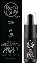Odżywczy olejek keratynowy do brody - Red One Conditioning Beard & Mustache Keratin Care Oil — Zdjęcie N2