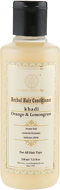 Ajurwedyjski balsam-odżywka do włosów Pomarańcza i trawa cytrynowa - Khadi Natural Herbal Orange & Lemongrass Hair Conditioner — Zdjęcie N3