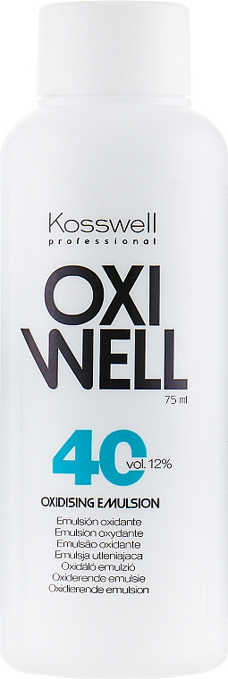 Emulsja utleniająca do włosów 12% - Kosswell Professional Oxidizing Emulsion Oxiwell 12% 40 vol — Zdjęcie N2