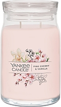 Świeca zapachowa w słoiku Pink Cherry & Vanilla, 2 knoty - Yankee Candle Pink Cherry & Vanilla — Zdjęcie N2