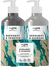 Kup Zestaw - I Love Naturals Hand Care Duo Bergamot & Seaweed (h/lot/500ml + h/wash/500ml)