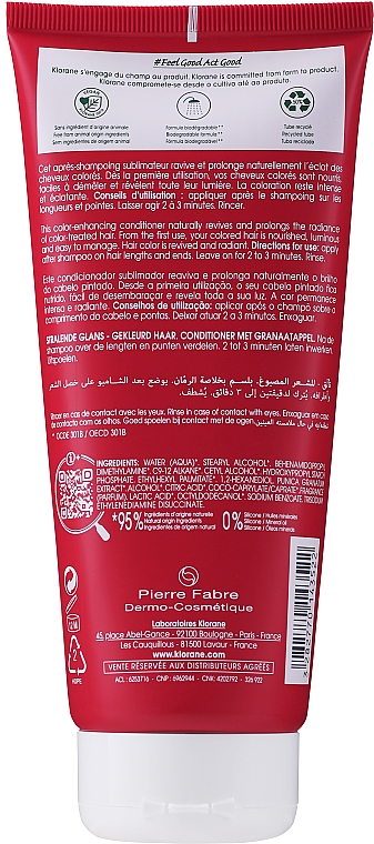 Odżywka do włosów z wyciągiem z granatu - Klorane Color Enhancing Conditioner With Pomegranate — Zdjęcie N2
