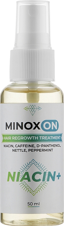 Lotion przyspieszający porost włosów - Minoxon Hair Regrowth Treatment Niacin + — Zdjęcie N1