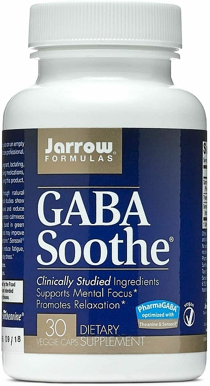 Suplementy odżywcze - Jarrow Formulas GABA Soothe — Zdjęcie N1