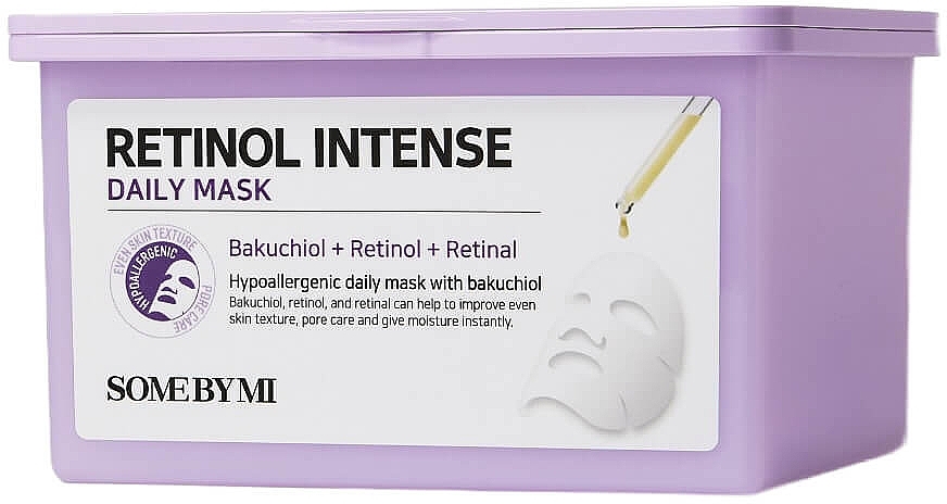 Zestaw przeciwstarzeniowych maseczek w płachcie z retinolem - Some By Mi Retinol Intense Daily Mask — Zdjęcie N1