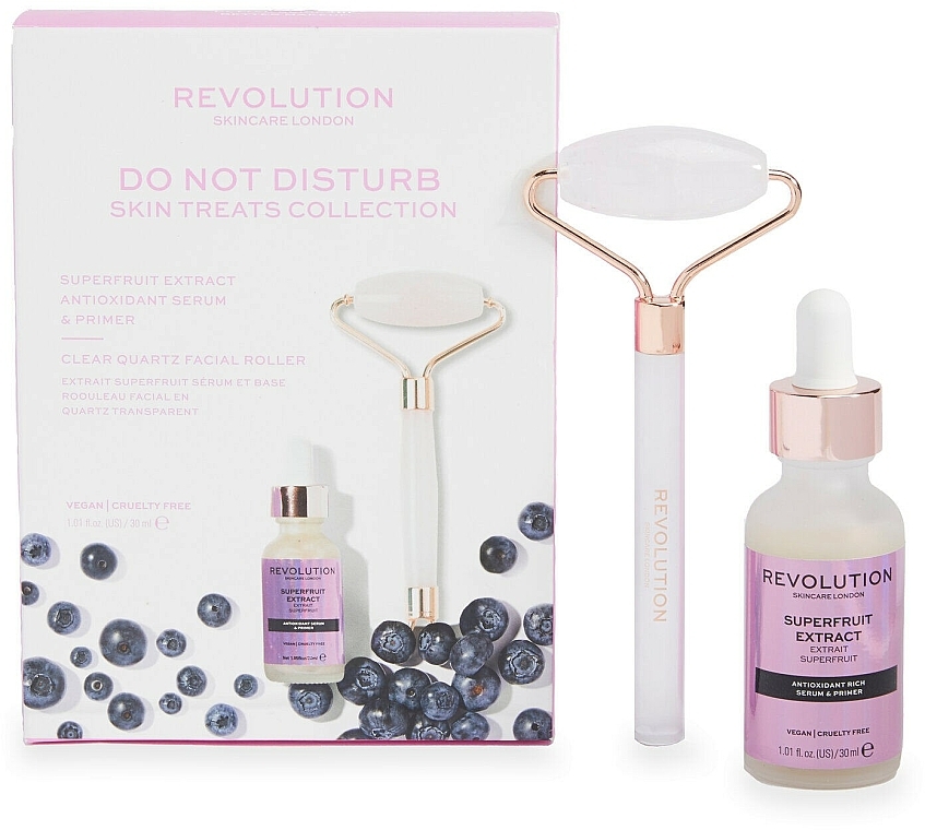 Zestaw - Revolution Skincare Do Not Disturb Skin Treats Collection (serum/30ml + ass/1pcs) — Zdjęcie N1