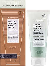 Peeling cukrowy do skóry głowy i ciała Las deszczowy - Voesh Sugar Scrub+Bubble Wash Rainforest Mist — Zdjęcie N2