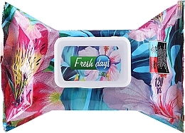 Kup Chusteczki nawilżane, 120 szt., fioletowe - Fresh Days Tropical Wet Wipes