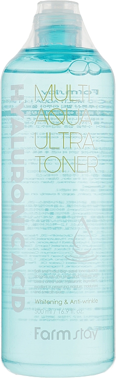 Tonik z kwasem hialuronowym - FarmStay Hyaluronic Acid Multi Aqua Ultra Toner — Zdjęcie N1