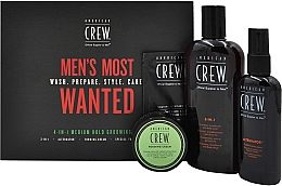 Kup Zestaw dla mężczyzn - American Crew Men’s Most Wanted (shm 250 ml + cr 50 g + spray 100 ml + balm 7,4 ml)