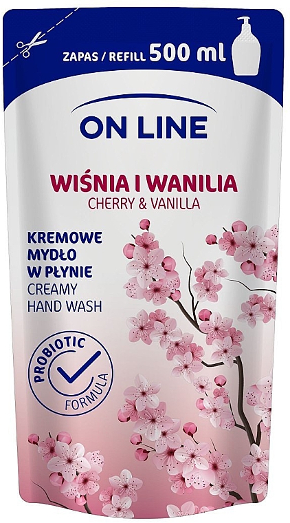 Mydło w płynie Naturalna ochrona skóry - On Line Cherry&Vanilla Soap (uzupełnienie) — Zdjęcie N1