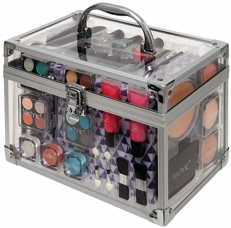 Zestaw, 35 produktów - Technic Cosmetics Clear Beauty Case Large — Zdjęcie N1