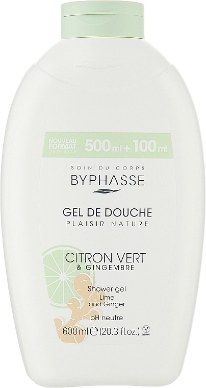 Żel pod prysznic z limonką i imbirem - Byphasse Lime & Ginger Shower Gel — Zdjęcie N1