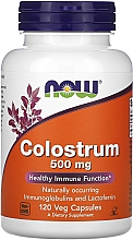 Kapsułki wegetariańskie na odporność Kolostrum 500 mg - Now Foods Colostrum — Zdjęcie N1