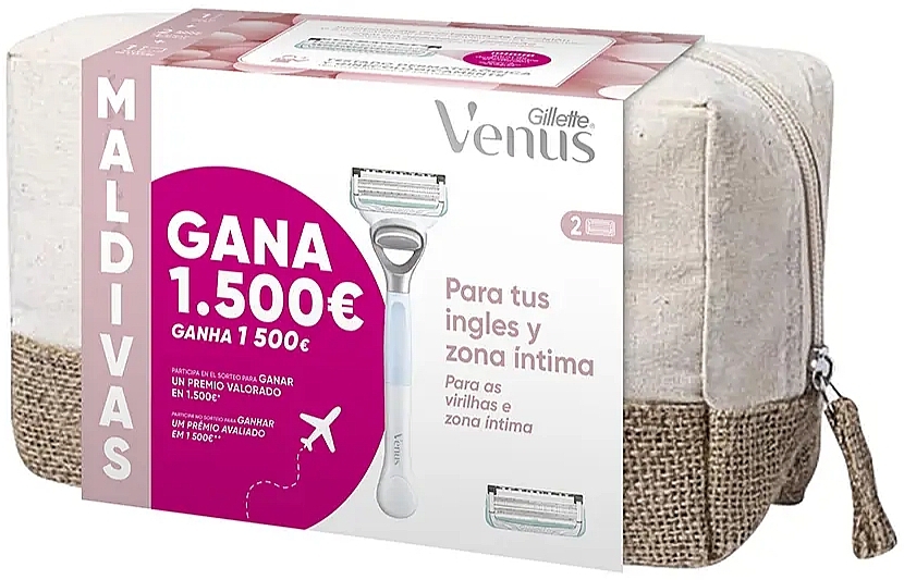 Zestaw - Gillette Venus Intima (razor/1pc + refil/1pc + bag/1pc)  — Zdjęcie N1