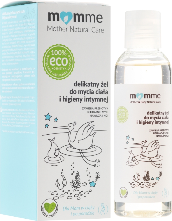 Delikatny żel do mycia ciała i higieny intymnej dla mam w ciąży i po porodzie - Momme Mother Natural Care Gel — Zdjęcie N1