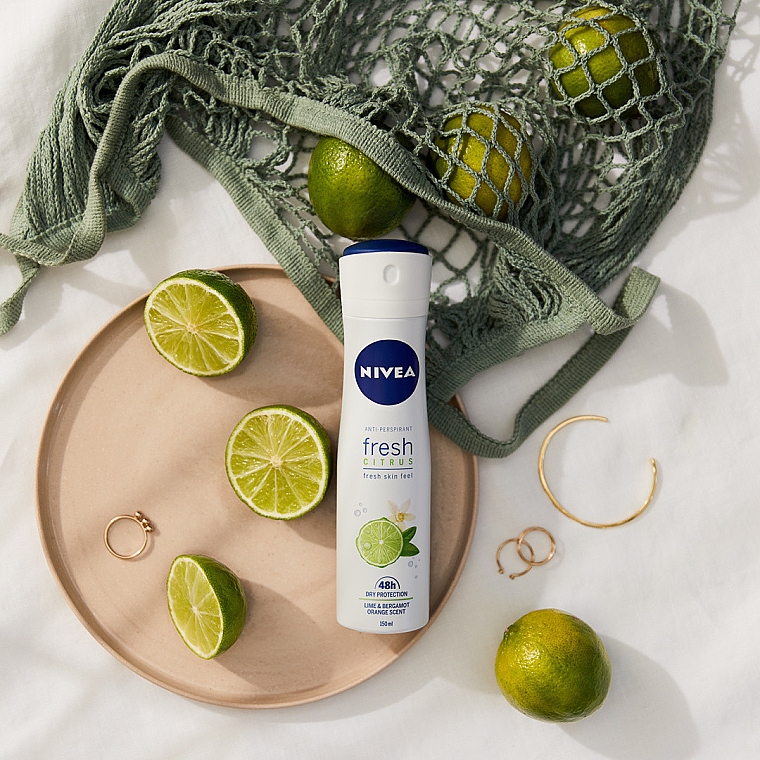 Dezodorant w sprayu - NIVEA Anti-Respirant Fresh Citrus Fresh Skin Feel Lime & Bergamot Orange Scent — Zdjęcie N2