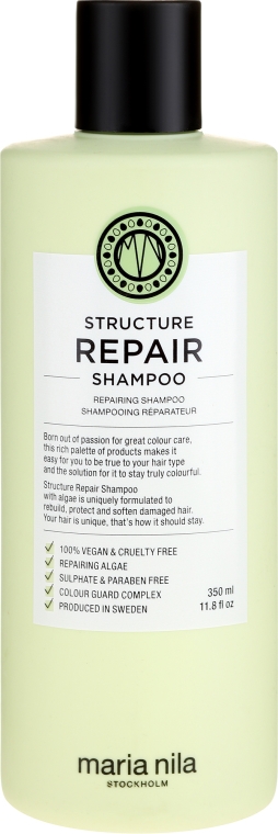 Naprawczy szampon do włosów suchych i zniszczonych - Maria Nila Structure Repair Shampoo — Zdjęcie N1