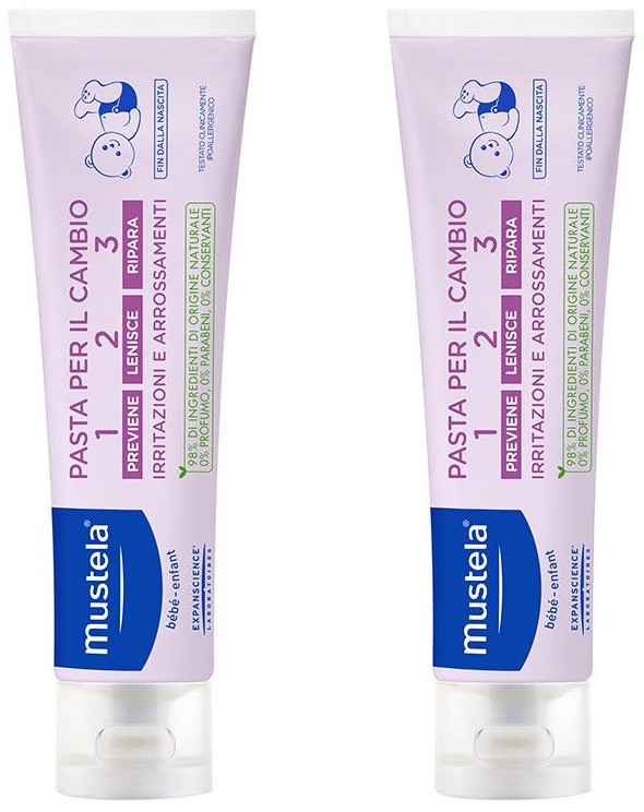 Zestaw - Mustela Bebe 1 2 3 Vitamin Barrier Cream (b/cr/2x150) — Zdjęcie N1