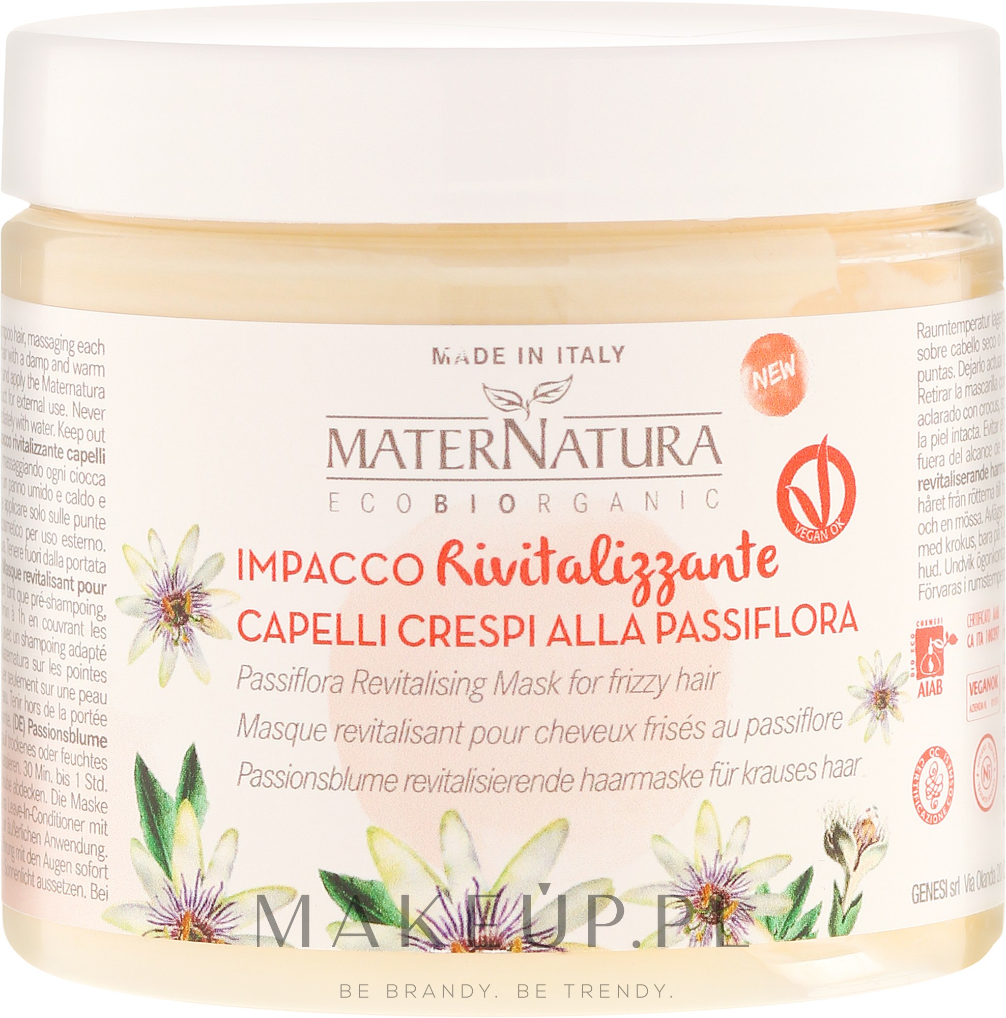 Regenerująca maska do włosów Passiflora - MaterNatura Passiflora Revitalizing Hair Mask — Zdjęcie 200 ml