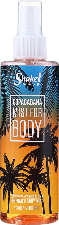 Shake for Body Perfumed Body Mist Copacabana Vanilla & Coconut - Perfumowana mgiełka do ciała — Zdjęcie N1
