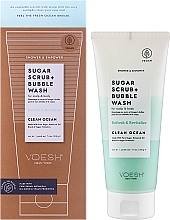 Peeling cukrowy do skóry głowy i ciała Pure ocean - Voesh Sugar Scrub+Bubble Wash Clean Ocean — Zdjęcie N2